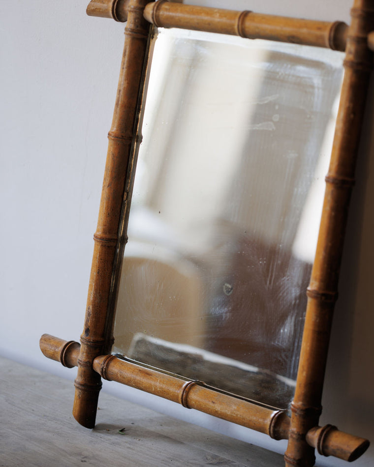 Faux Bamboo Mirror