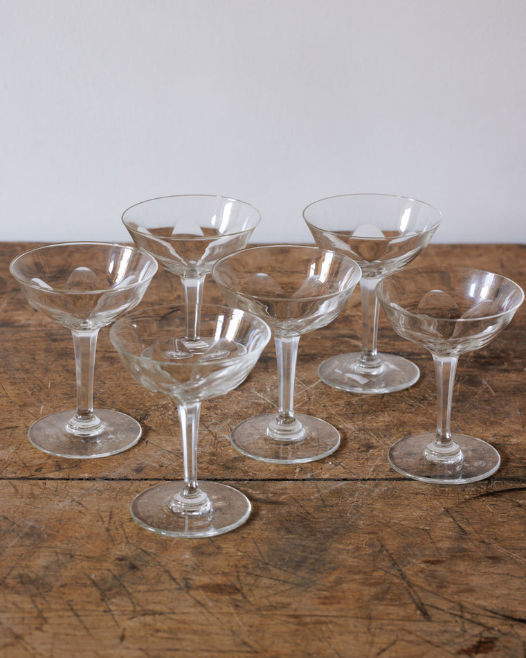 French Champagne Coupe - Set of 5