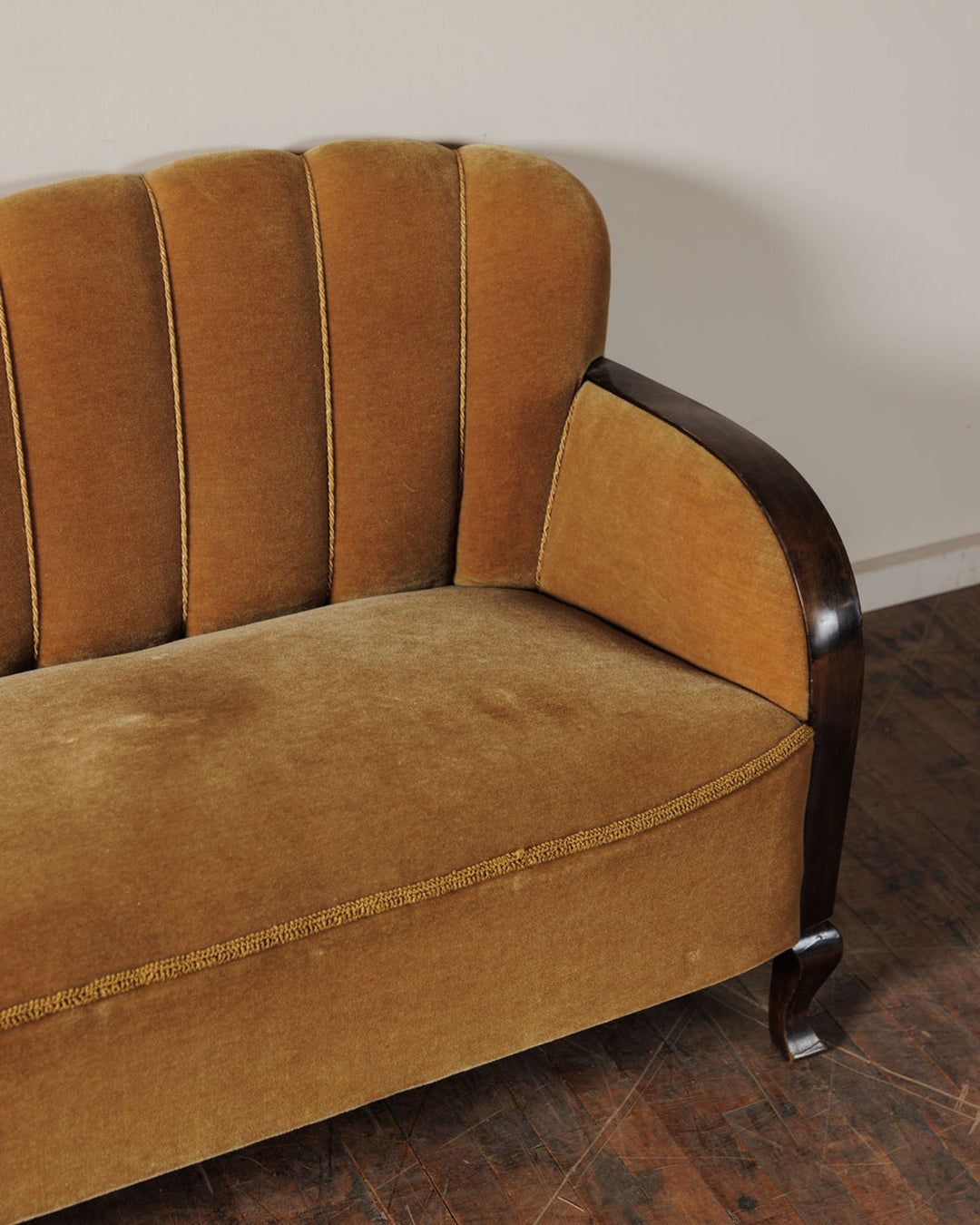 Danish Mohair Chanel Back Sofa