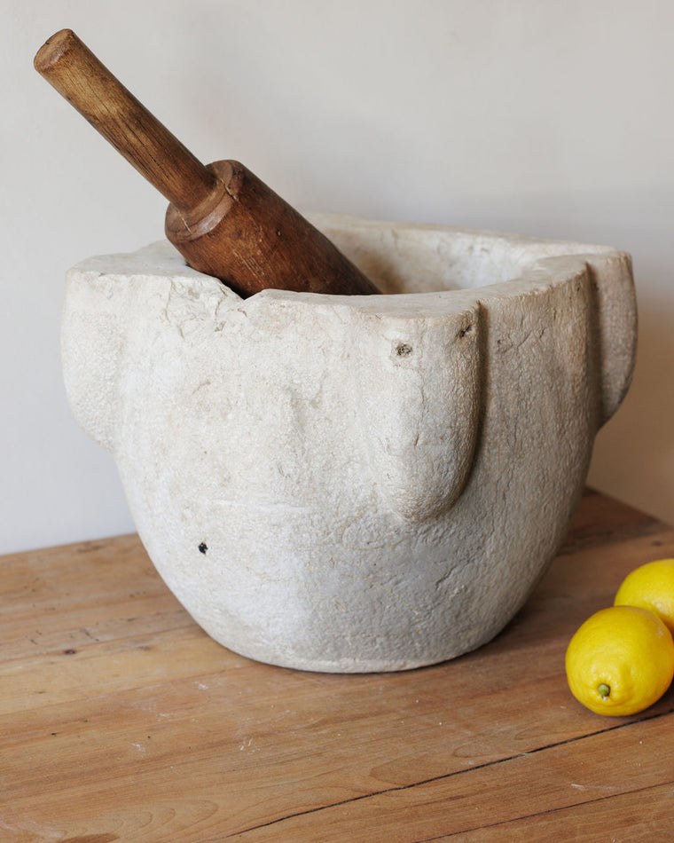 Monumental French Antique Mortar & Pestle
