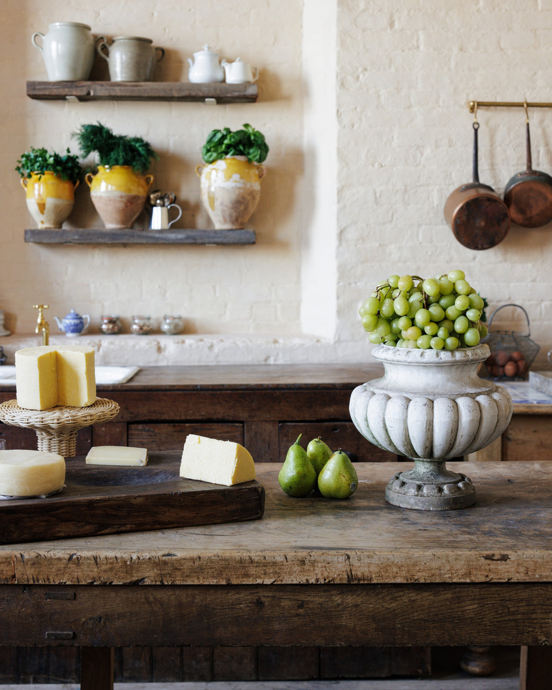 Cast Iron White Medici Urns