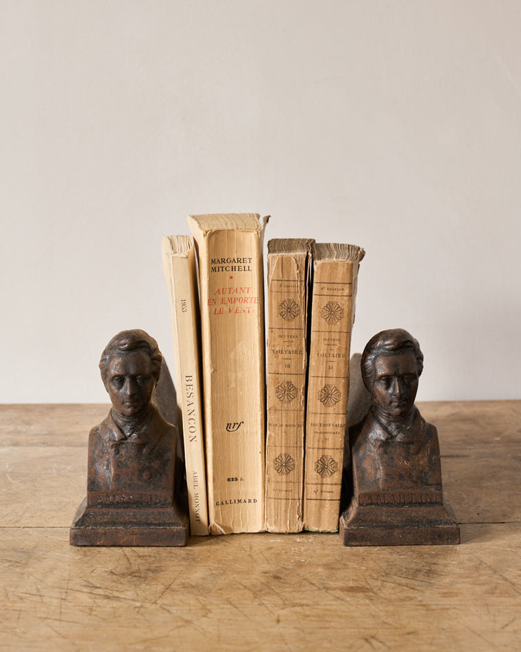 Fireplace Cast Iron Bookends - Monsieur