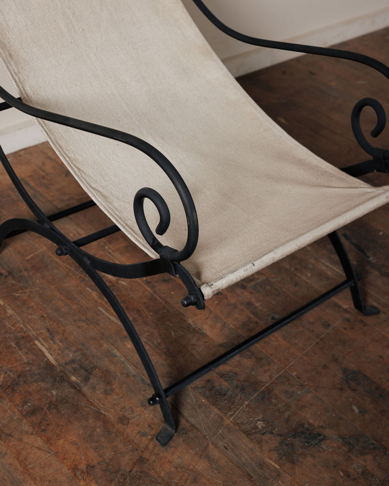 Vintage French Garden Lounge Chair