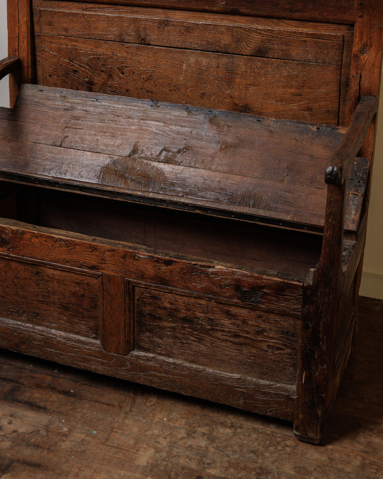 18th C. Salt Box Bench