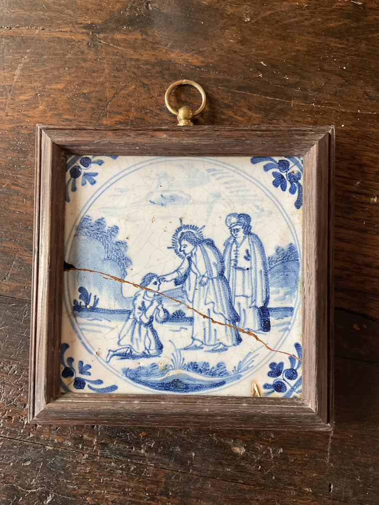 Framed Delft Tile
