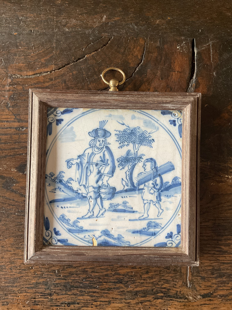 Framed Delft Tile