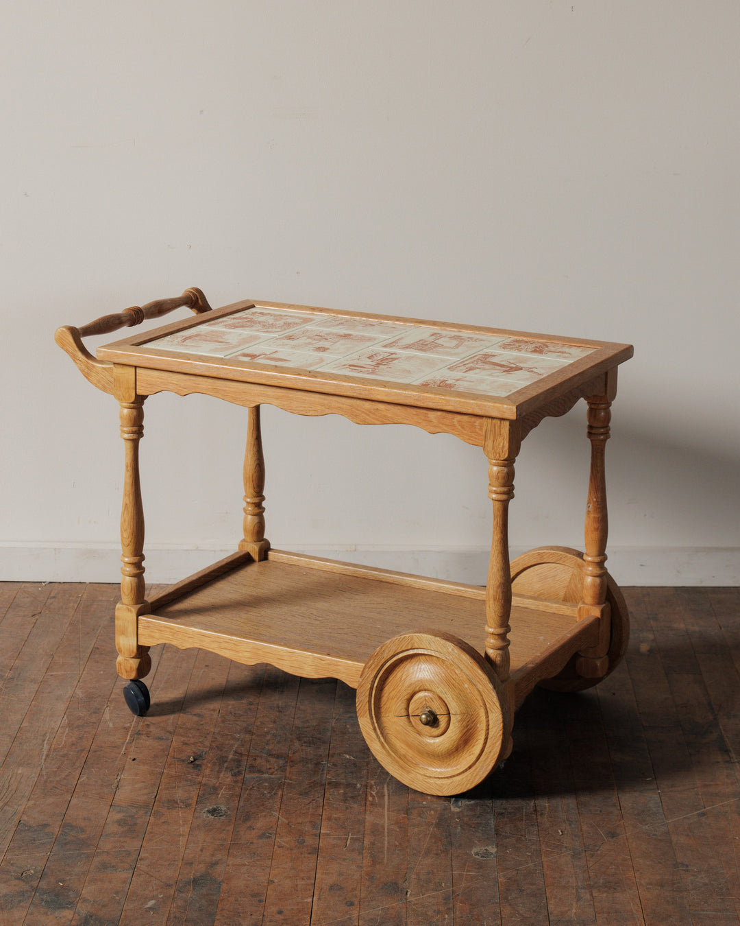 Delft Tile Bar Cart