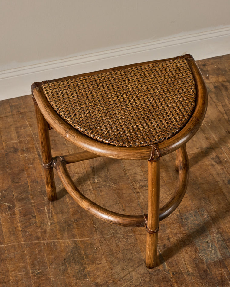 French Wicker Side Stool