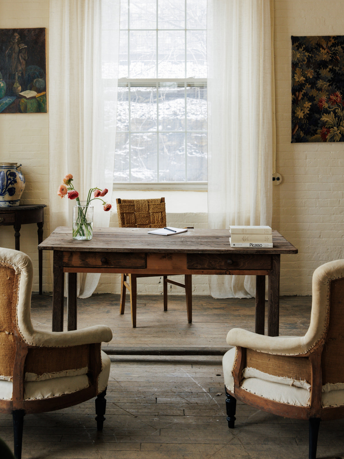 Vintage Woven Armchair
