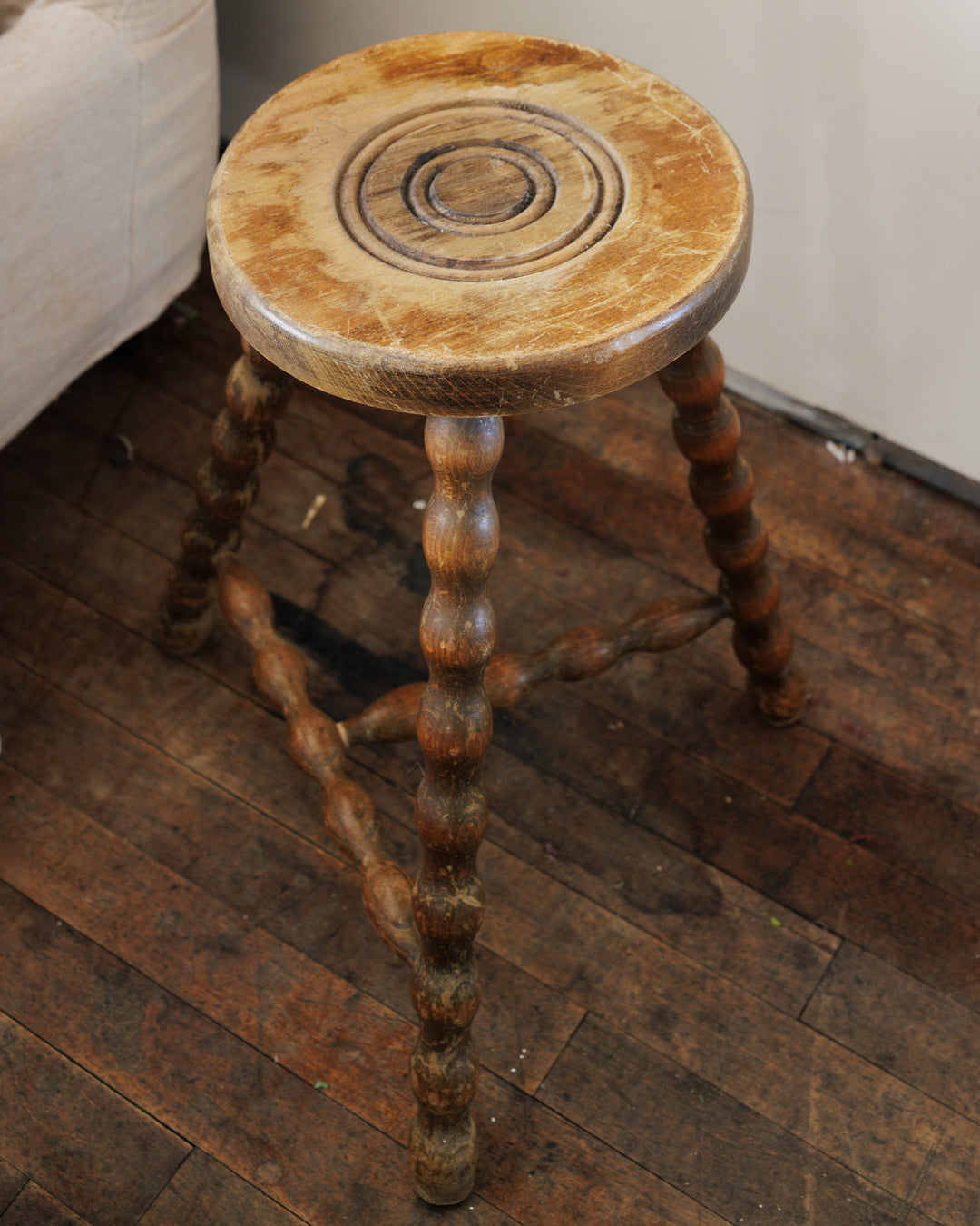French Bobbin Leg Stool