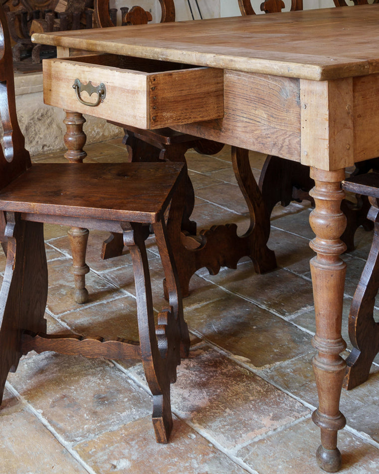 19th c. Oak Farm Table