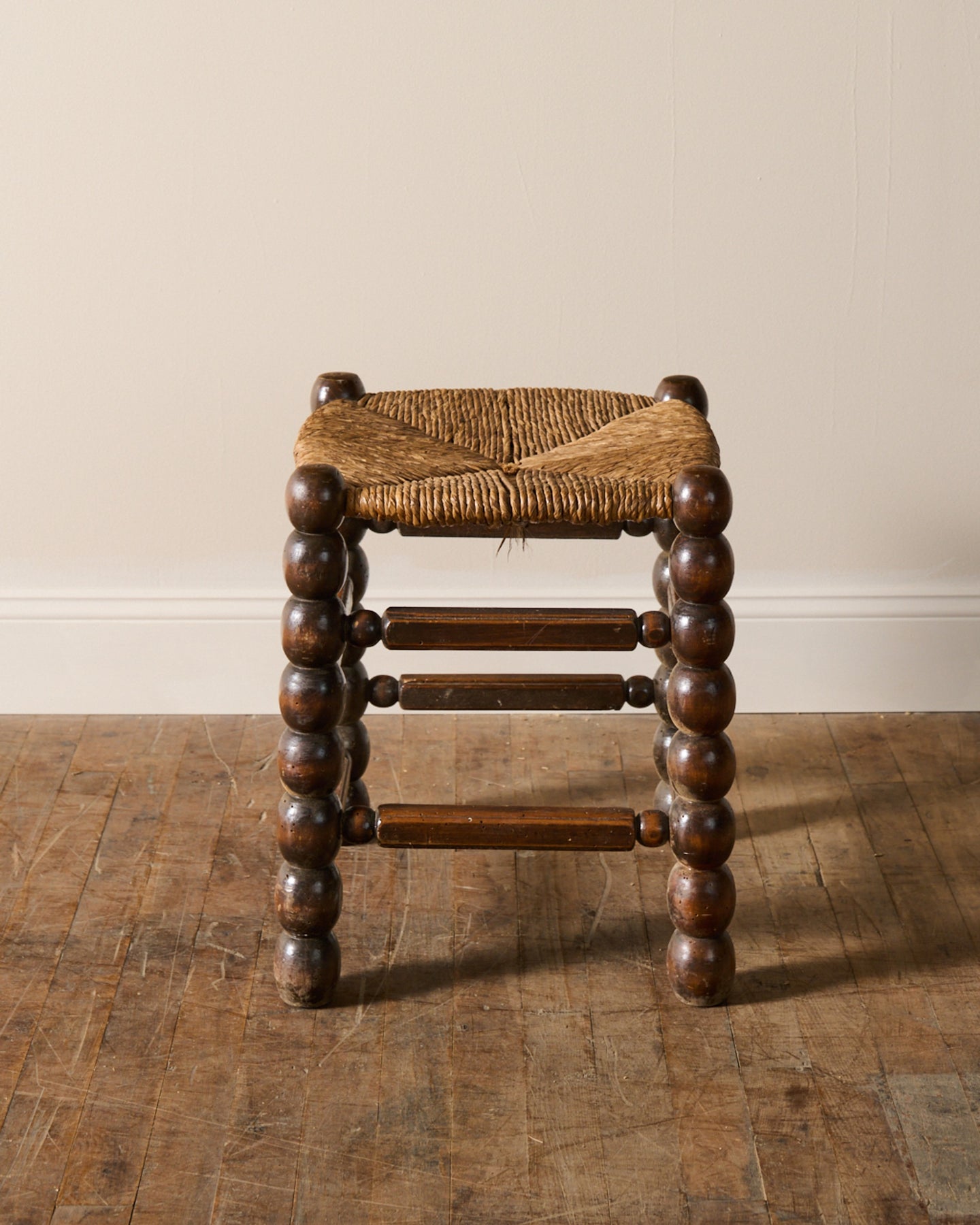 Rare Rush Bobbin Stool