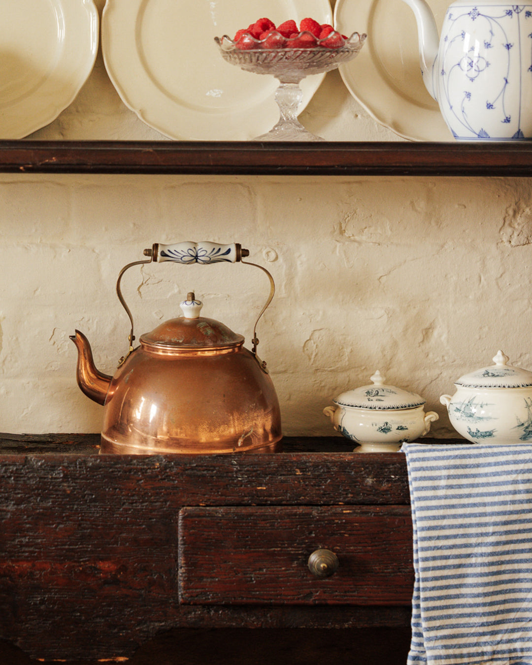 Antique Copper Teapot