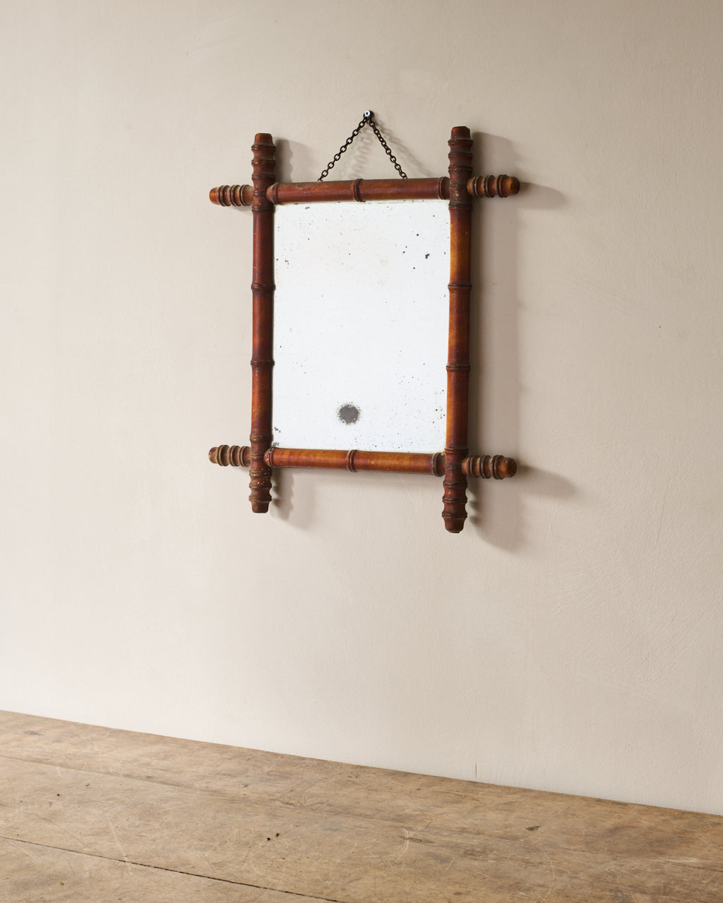Faux Bamboo Mirror