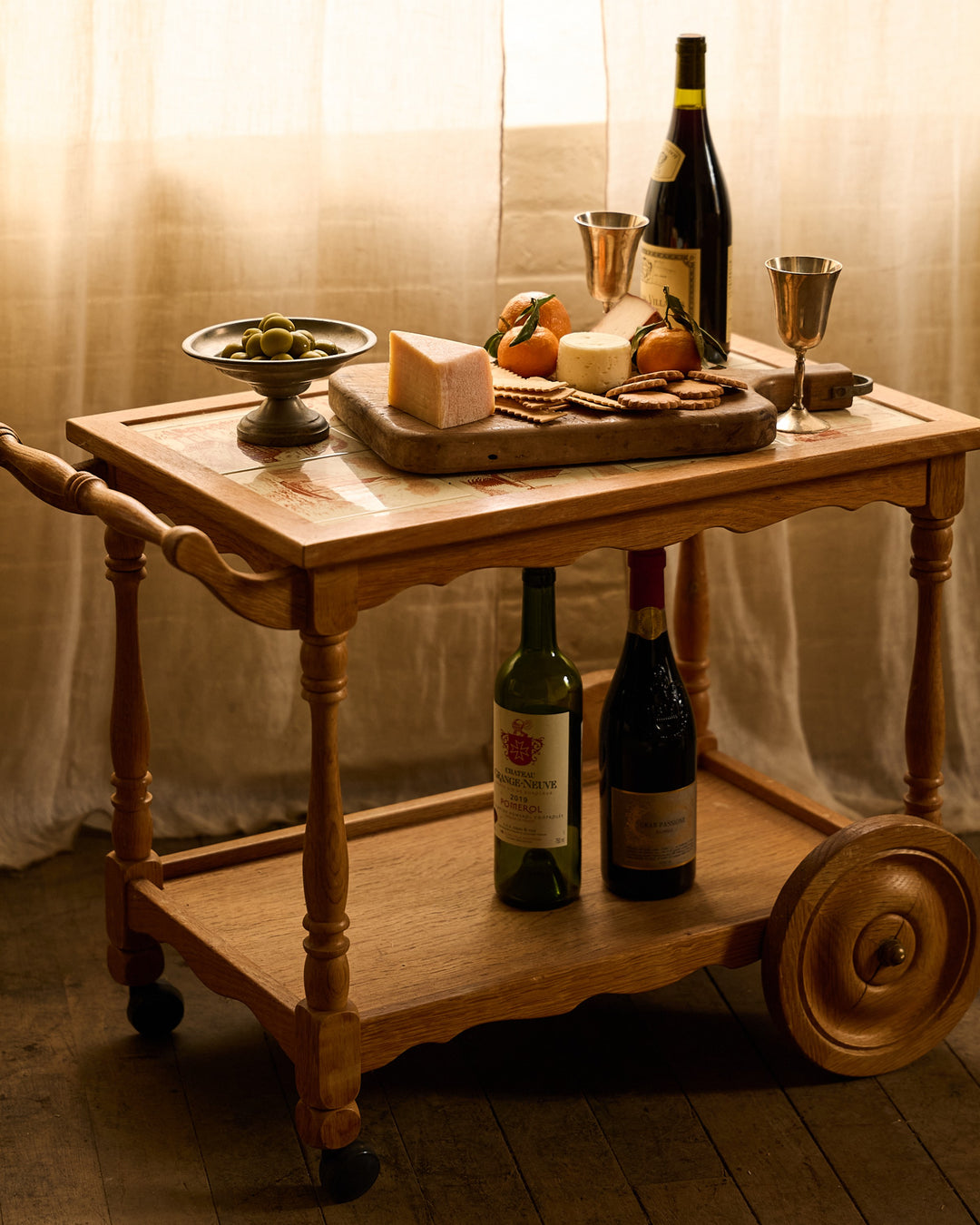 Delft Tile Bar Cart
