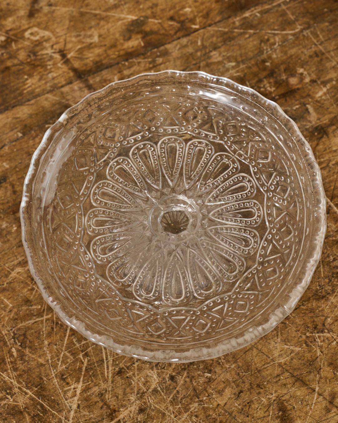 Vintage Glass Pedestal Dish - I