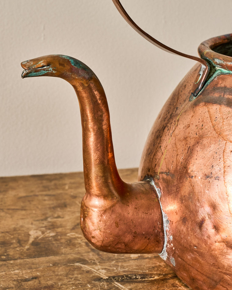 Antique Copper Teapot