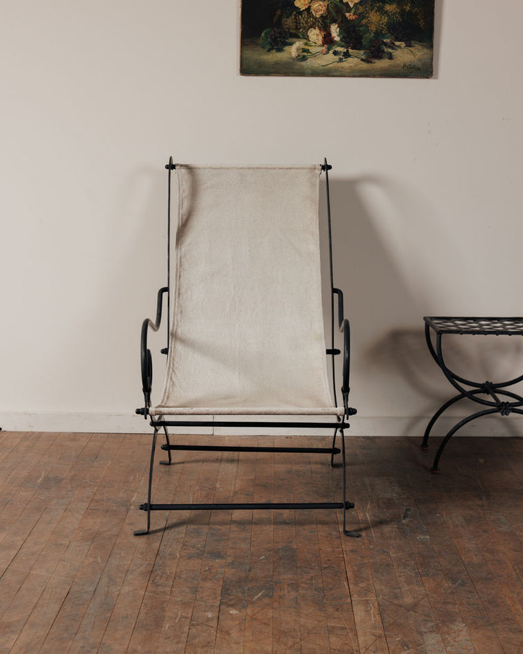 Vintage French Garden Lounge Chair