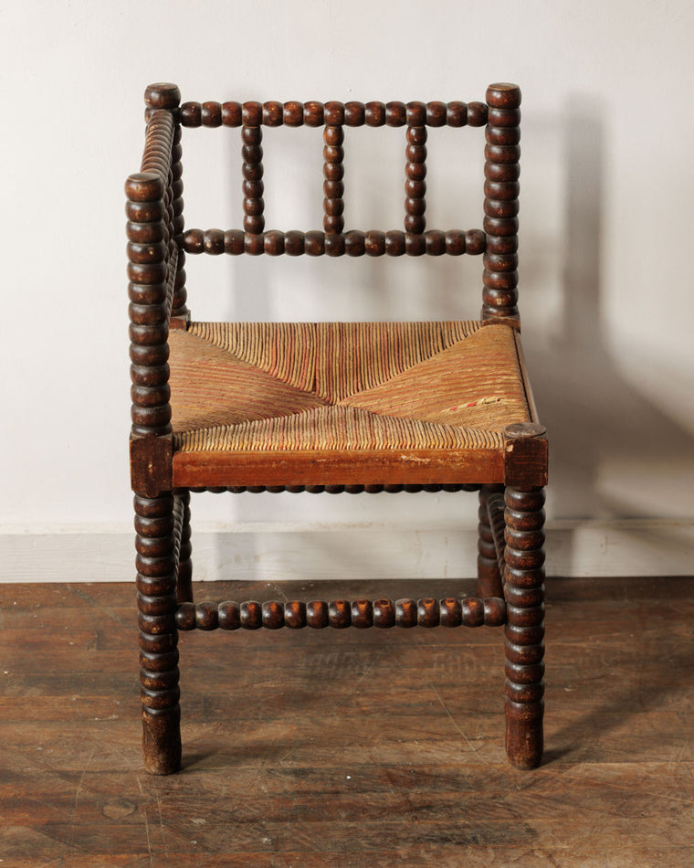 Rush Bobbin Corner Chair