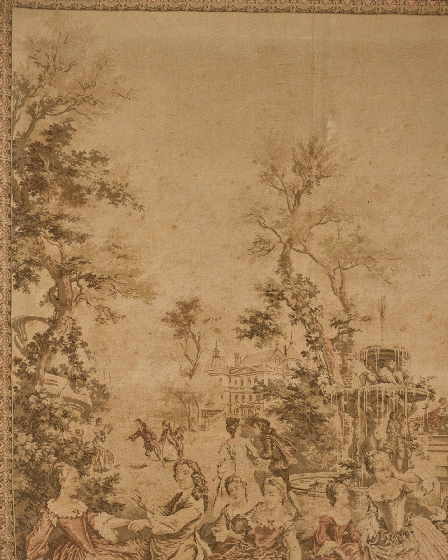 19th c. Framed Tapestry