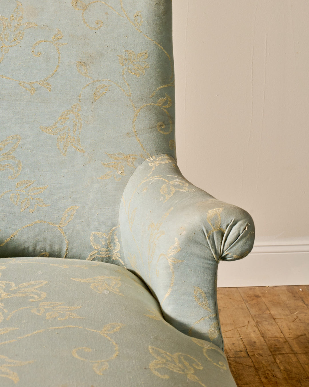 Napoleon III Silk Chaise Lounge