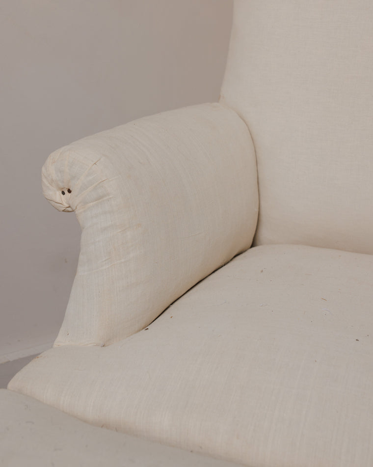 Rare Napoleon Chaise with Ottoman
