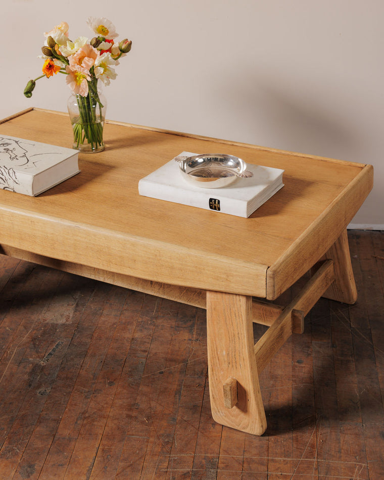 Vintage French Oak Coffee Table