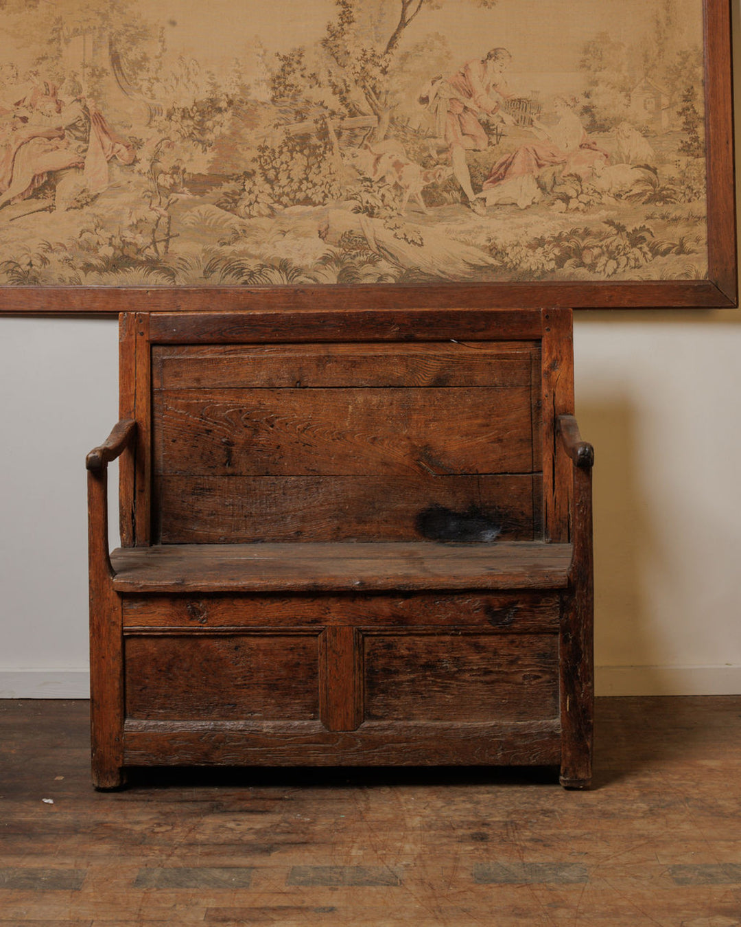 18th C. Salt Box Bench