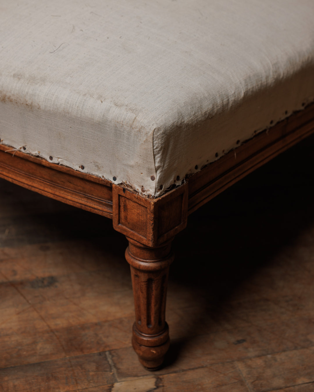 Rare Napoleon Chaise with Ottoman