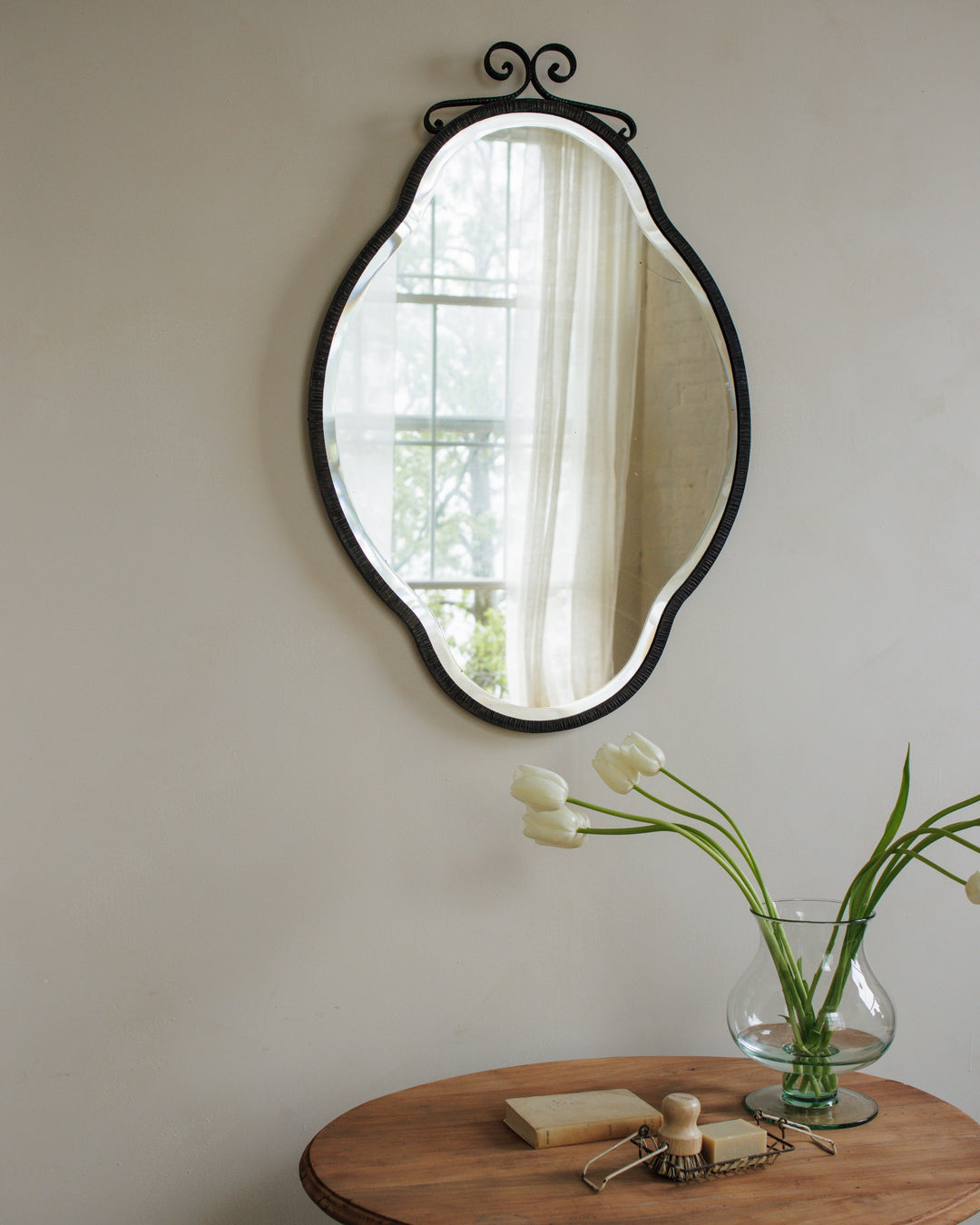 Wrought Iron Art Deco Mirror