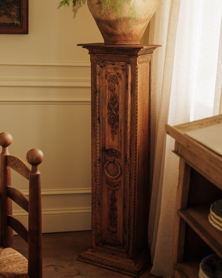 19th c. Carved Pedestal