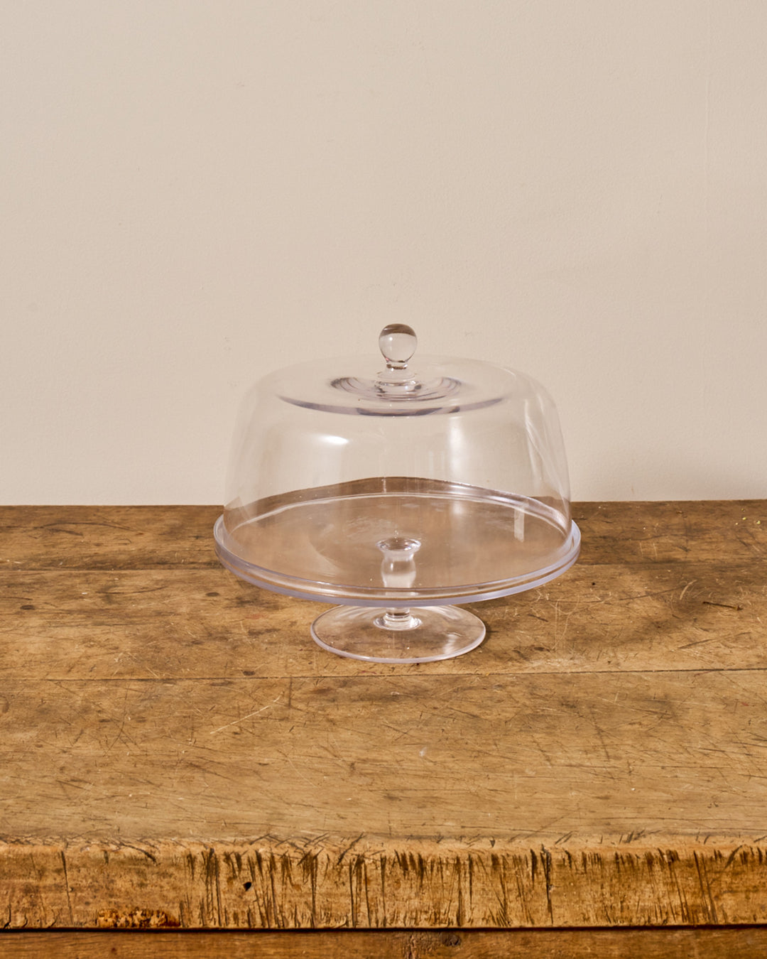 Vintage Glass Pedestal Dish with Cloche