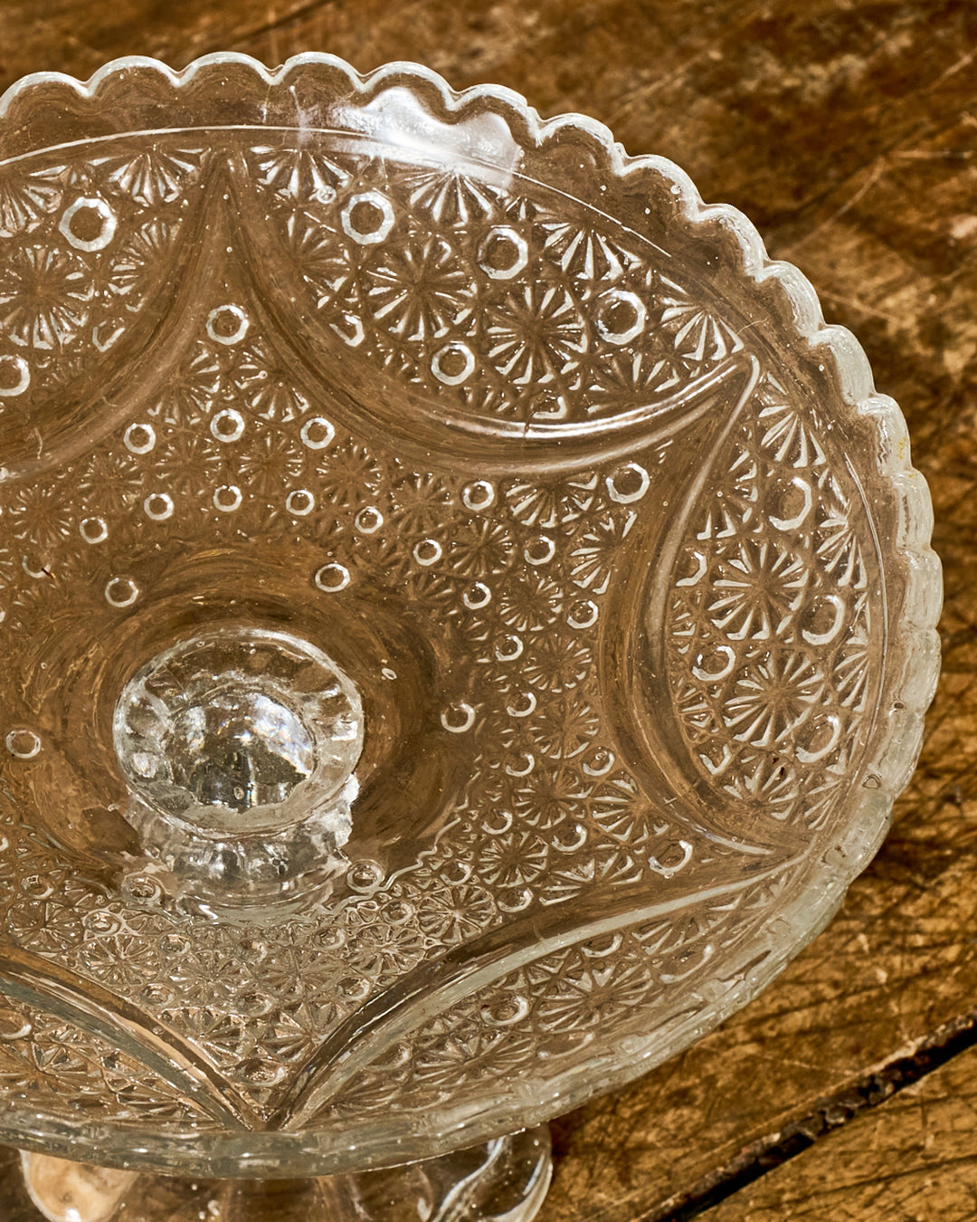 Vintage Glass Pedestal Dish