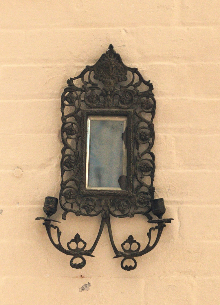 Antique Candle Sconce Mirror