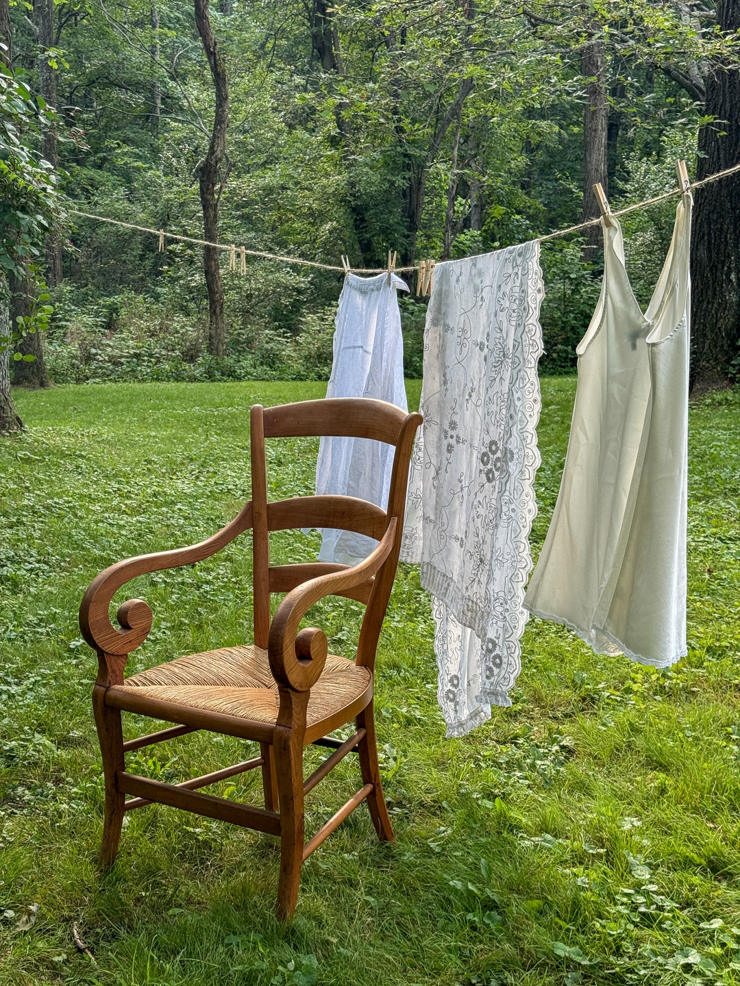 French Antique Rush Armchair