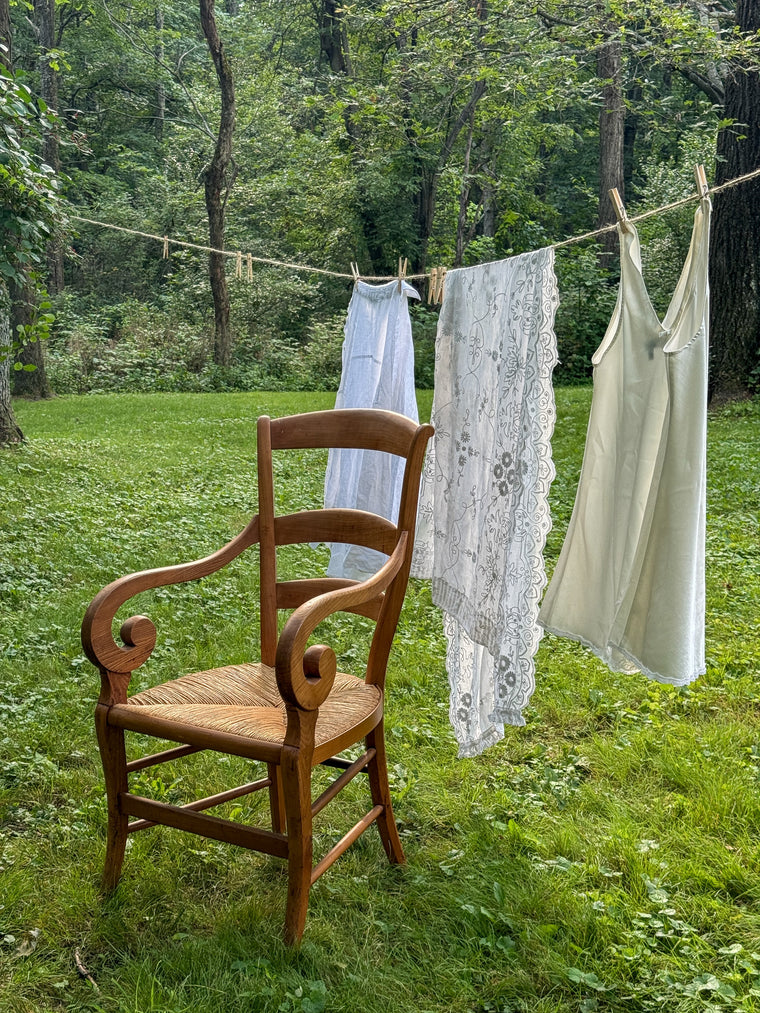 French Antique Rush Armchair