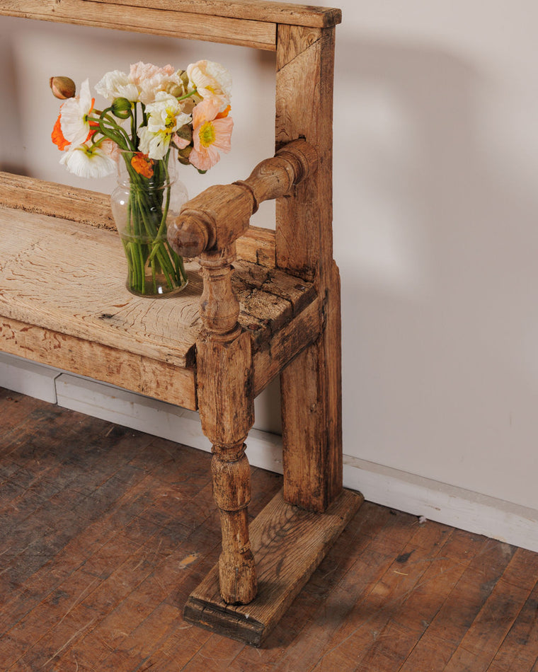 Oak Church Bench