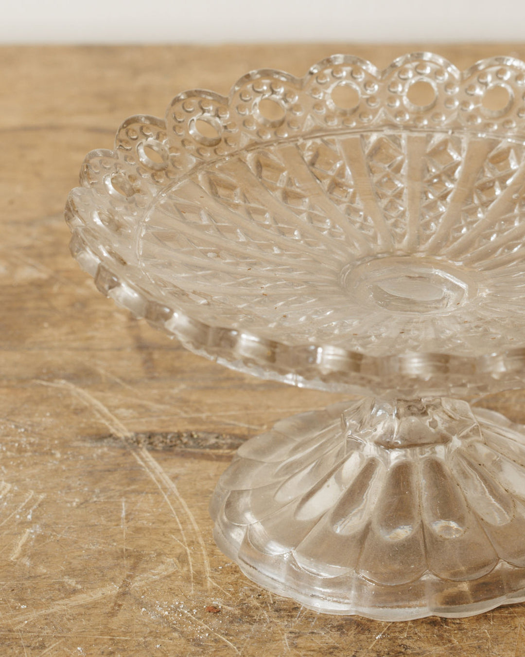 Glass Pedestal Dish - II