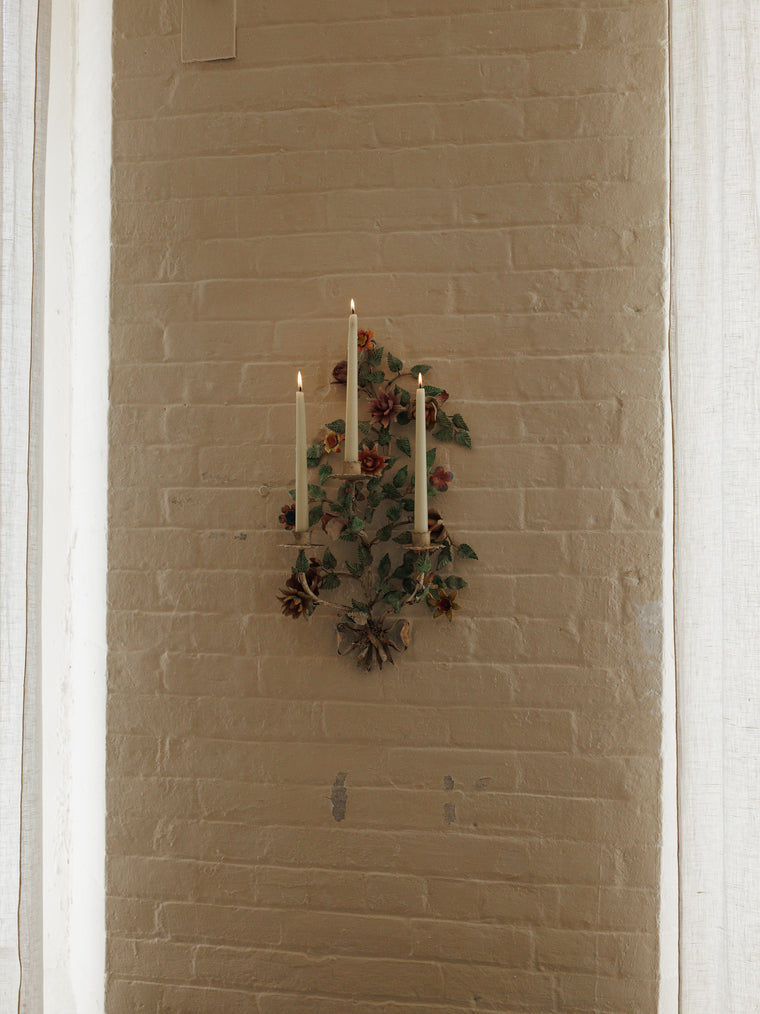 Italian Flower Candle Sconce