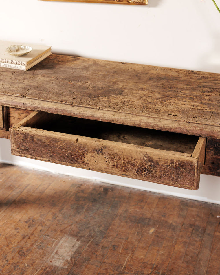 19th c. Oak Console Table