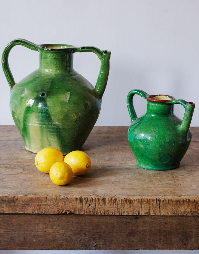 Toulouse 19th c. Green Water Jug