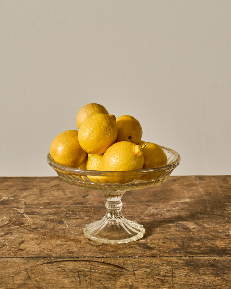 Vintage Glass Pedestal Dish - III