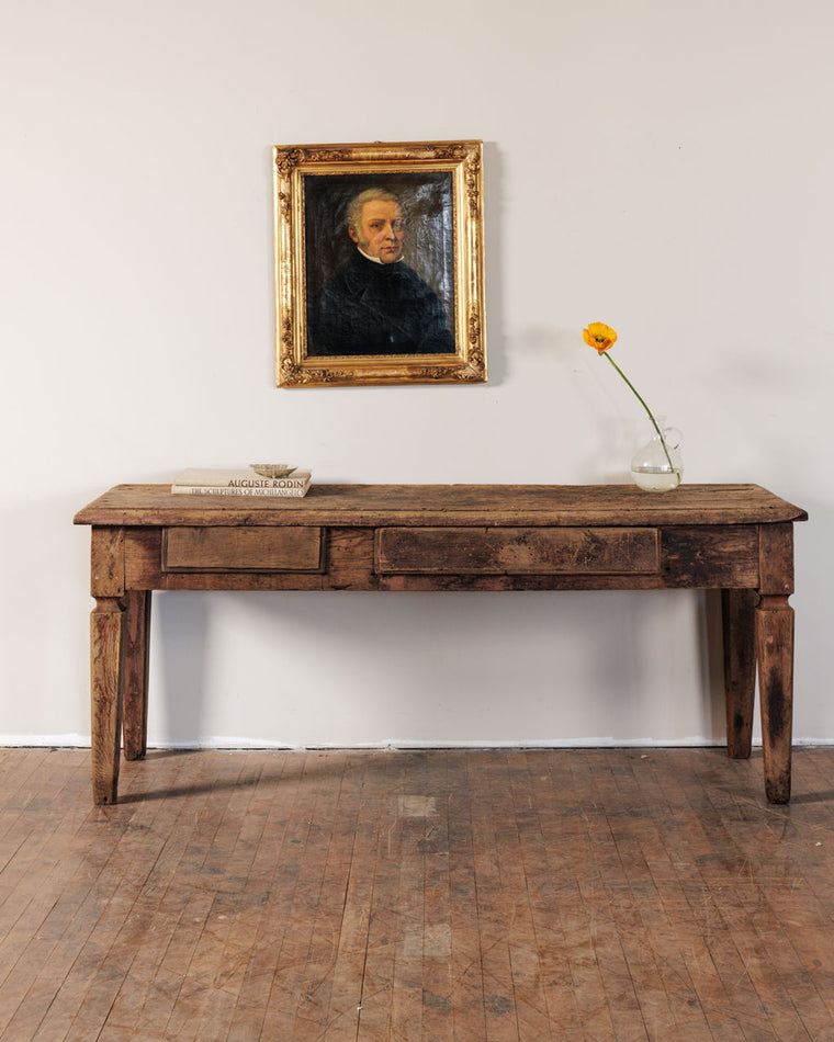 19th c. Oak Console Table