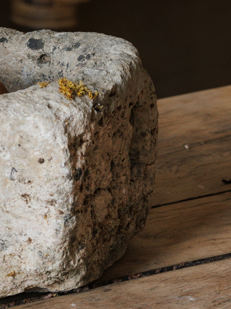 Primitive Antique Stone Mortar