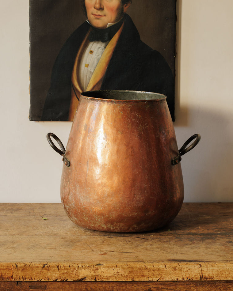 Antique Copper Cauldron