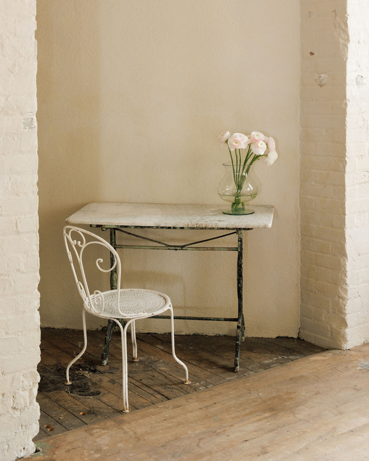 Antique Marble Bistro Table