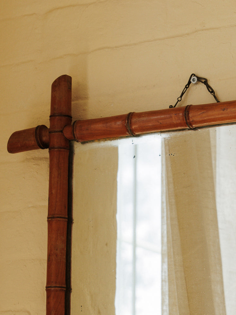 Faux Bamboo Mirror