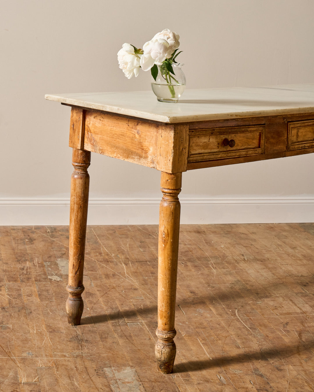 19th c. Marble Kitchen Island