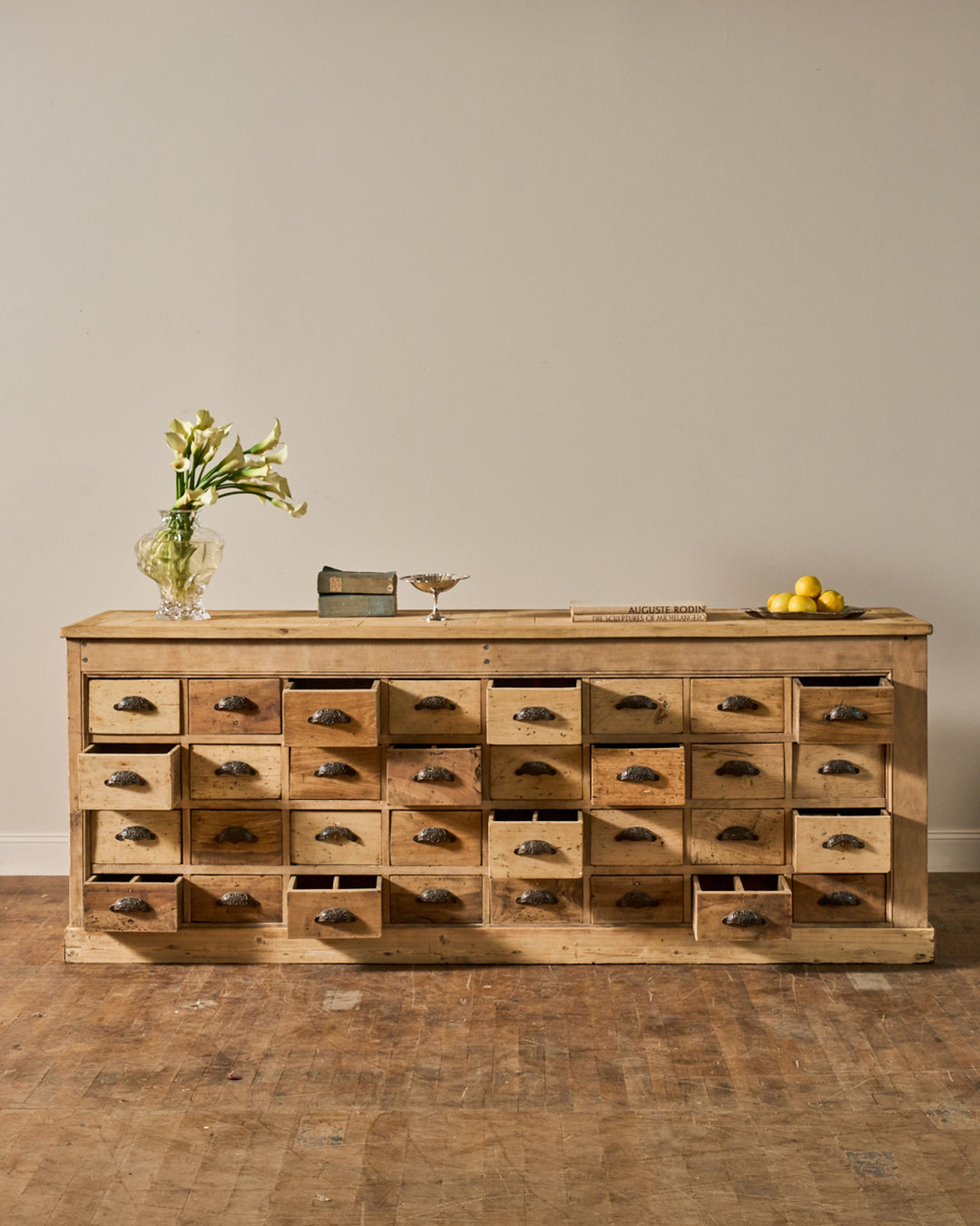 64 Drawer Antique Apothecary Counter