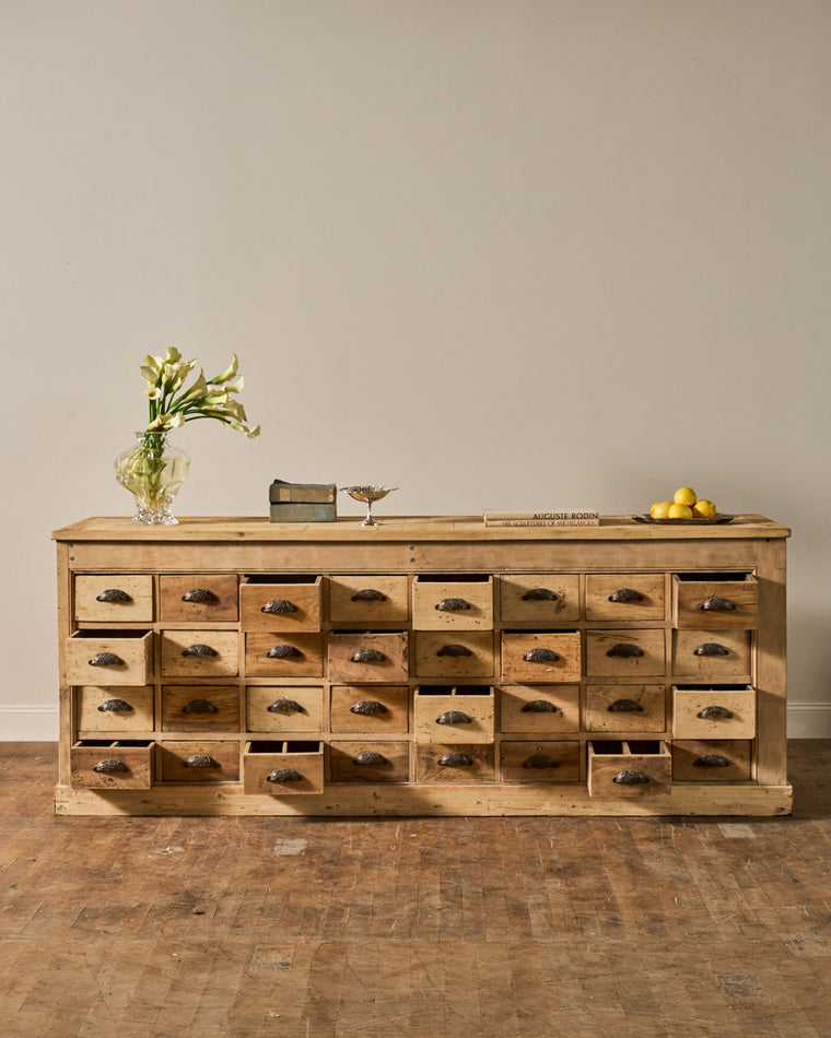 64 Drawer Antique Apothecary Counter
